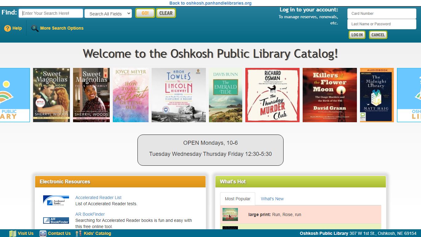 Catalog — Oshkosh Public Library